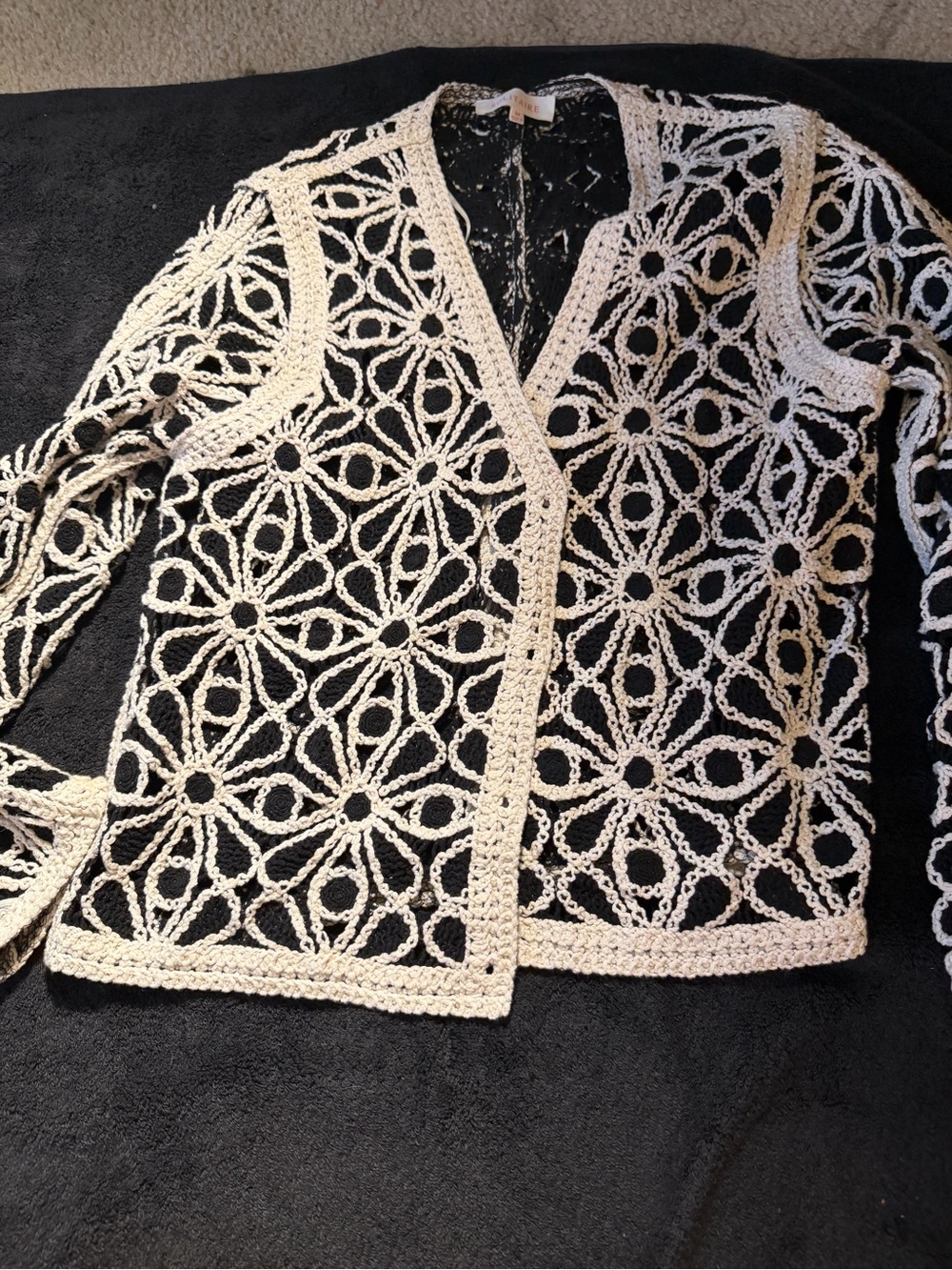 Anthropologie Crochet Cardigan Solitaire Medium